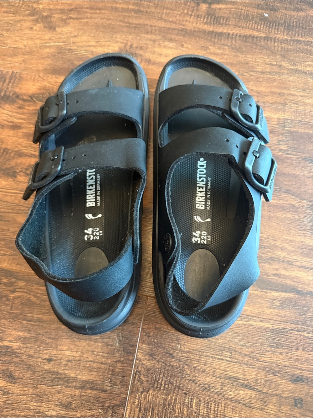 Birkenstock Kids Black EVA Two-Strap Sandals